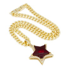 Load image into Gallery viewer, Ruby Star Necklace