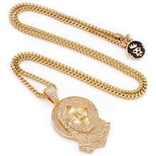 Load image into Gallery viewer, The 14K Gold Halo Jesus Necklace