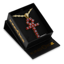 Load image into Gallery viewer, The Red Evil Eye Ankh Cross
