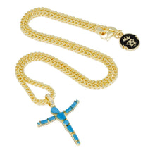 Load image into Gallery viewer, The Turquoise Crucifix Cross Necklace