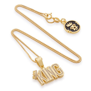 Snoop Dogg x King Ice - Sterling Silver Mini Crowned King Necklace