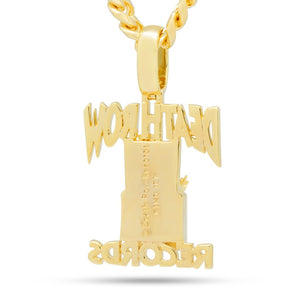 King ice Death Row ネックレス 925 シルバー ゴールド King Ice x Death Row Records .925 Sterling Silver Necklace