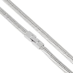 8mm White Gold Thick Herringbone Choker Set