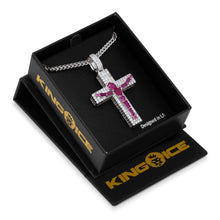 Load image into Gallery viewer, The Magenta Crucifix Cross Necklace
